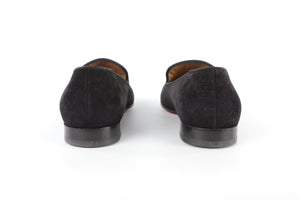 CHRISTIAN LOUBOUTIN BLACK MEN'S SUEDE LOAFERS EU 44 UK 10 US 11