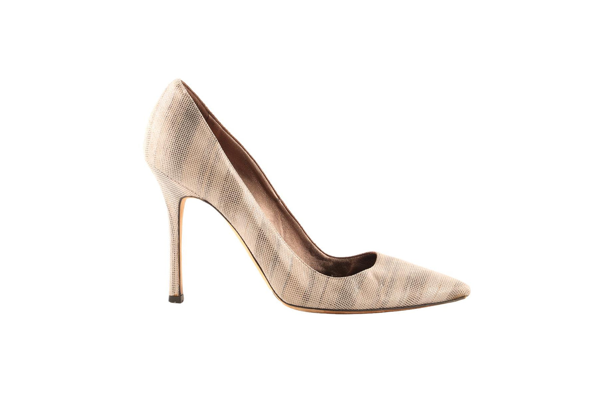 MANOLO BLAHNIK BEIGE SUEDE PUMPS EU 38.5 UK 5.5 US 8.5