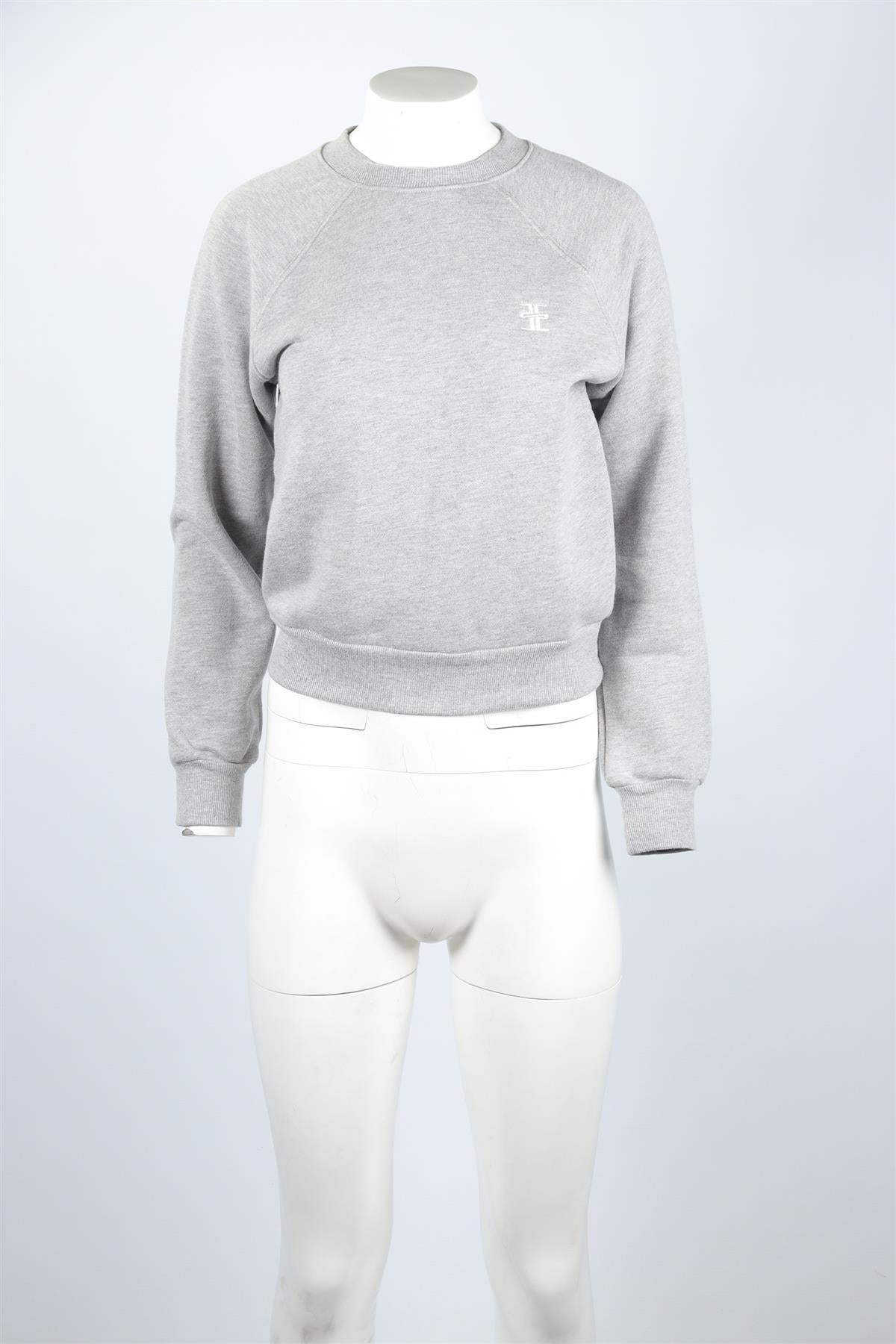 ETERNE GREY COTTON SWEATSHIRT SMALL