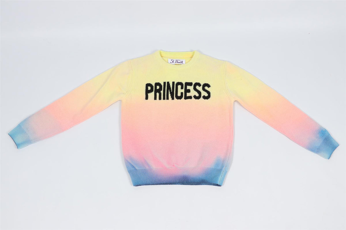 MC2 ST BARTH MULTICOLOURED KIDS GIRLS WOOL SWEATER 8 YEARS