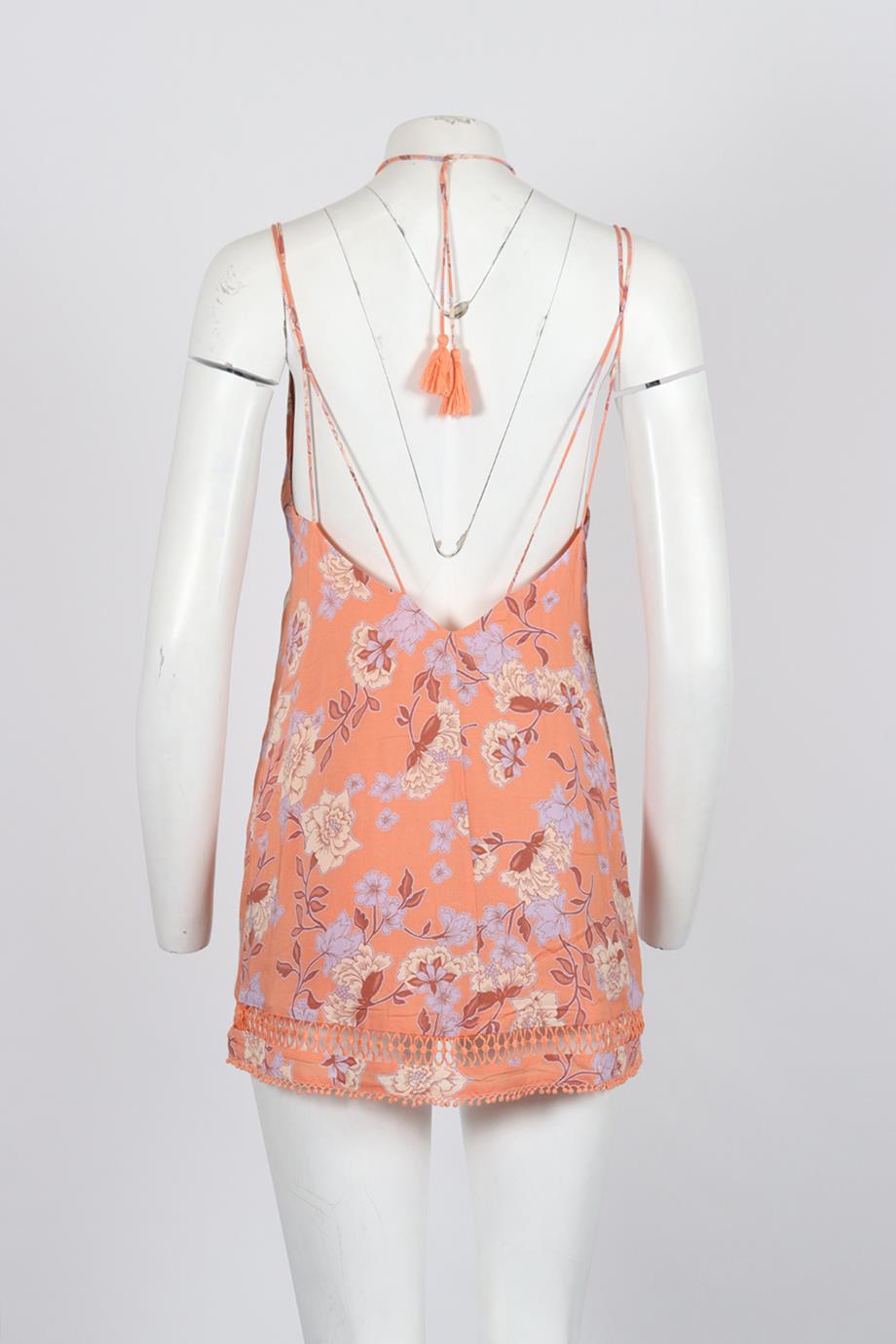 ALE BY ALESSANDRA PRINTED CREPE MINI DRESS SMALL