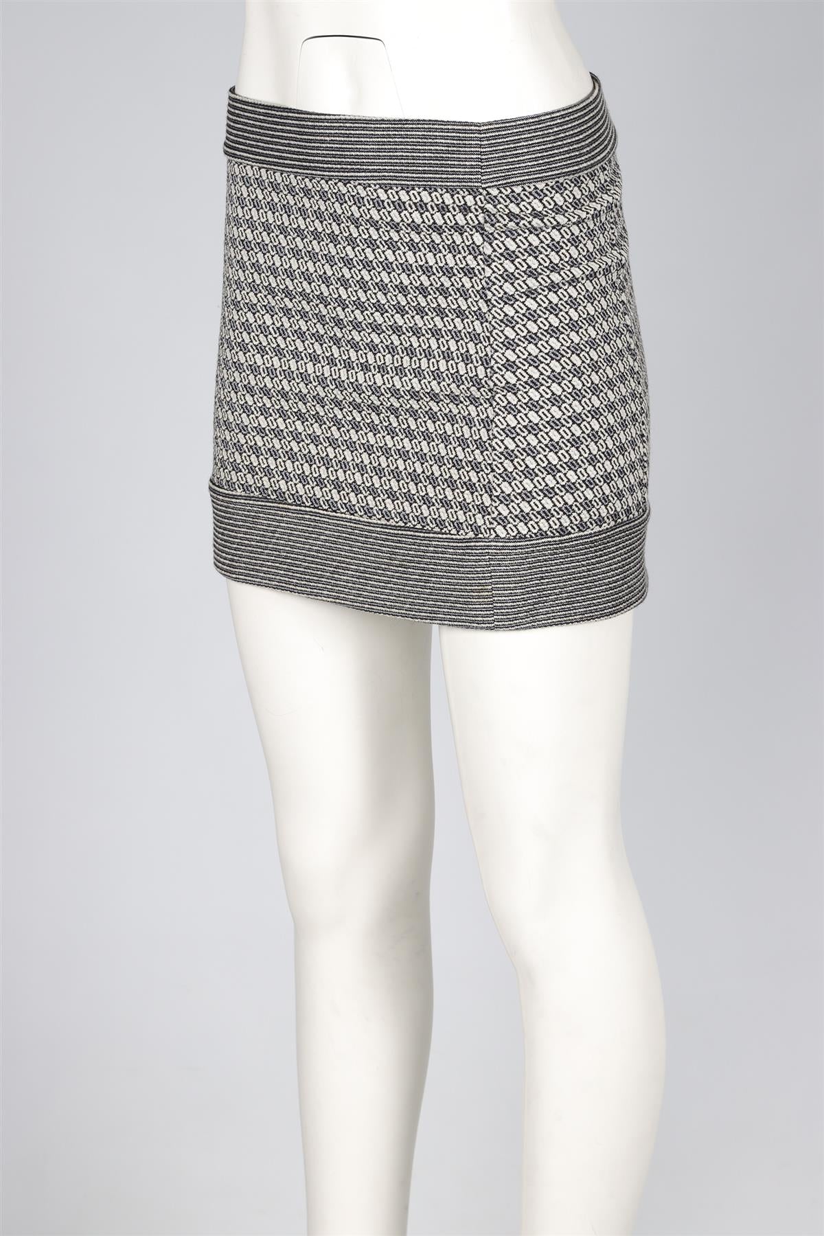 DIANE VON FURSTENBERG BLUE WOOL MINI SKIRT UK 6