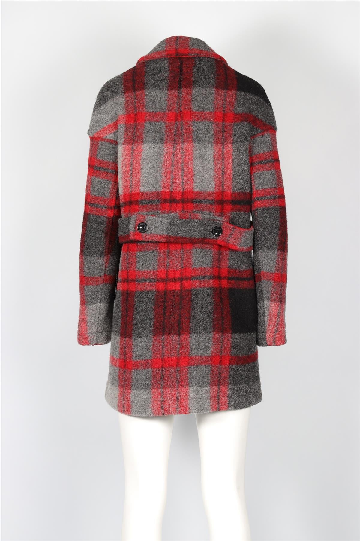BURBERRY BRIT RED WOOL COAT UK 10