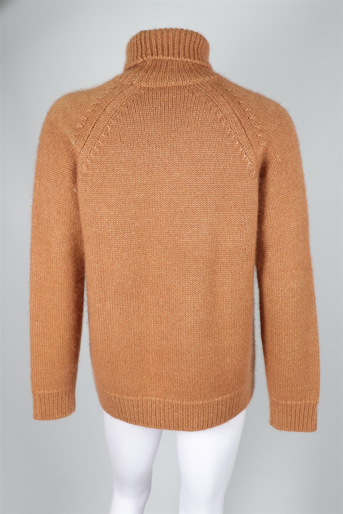 GIULIVA HERITAGE BROWN MEN'S CASHMERE SWEATER SMALL