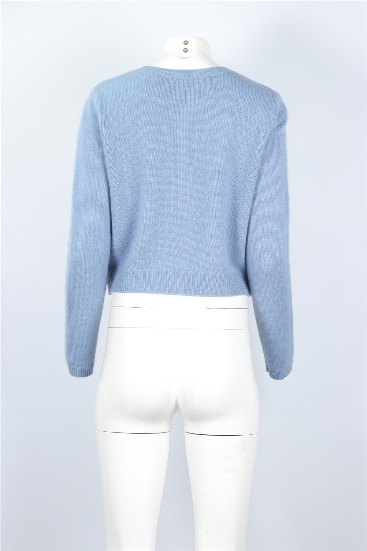REFORMATION BLUE CASHMERE CARDIGAN SMALL