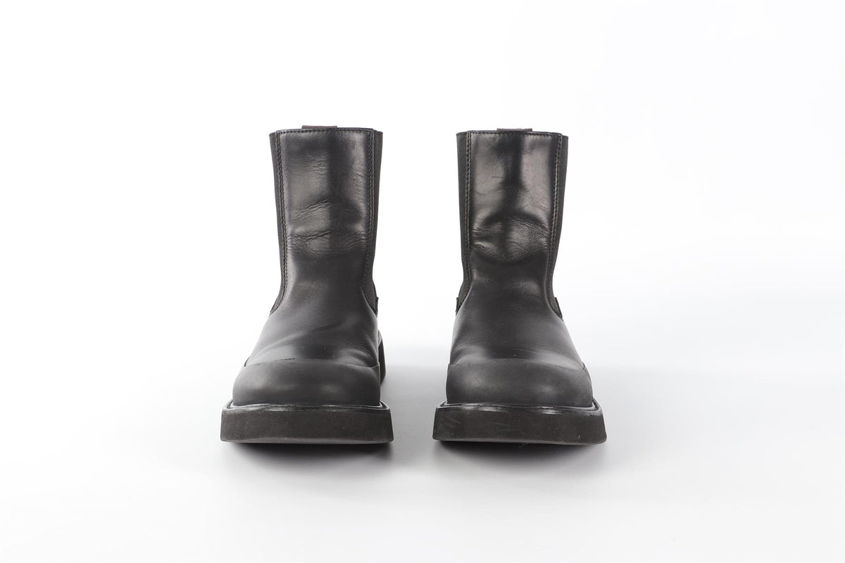 CELINE BLACK LEATHER ANKLE BOOTS EU 38.5 UK 5.5 US 8.5