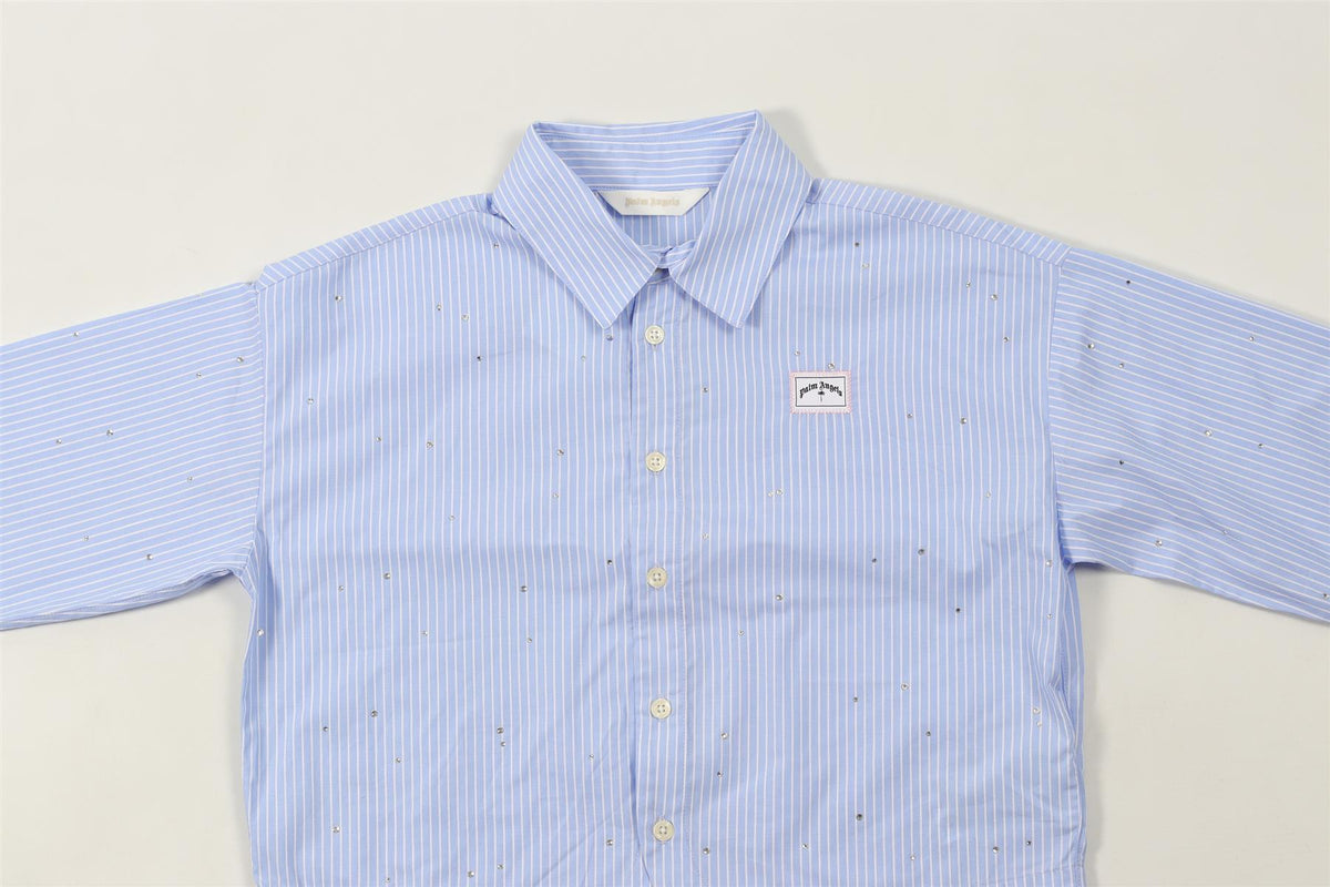 PALM ANGELS BLUE KIDS GIRLS SHIRT 12 YEARS