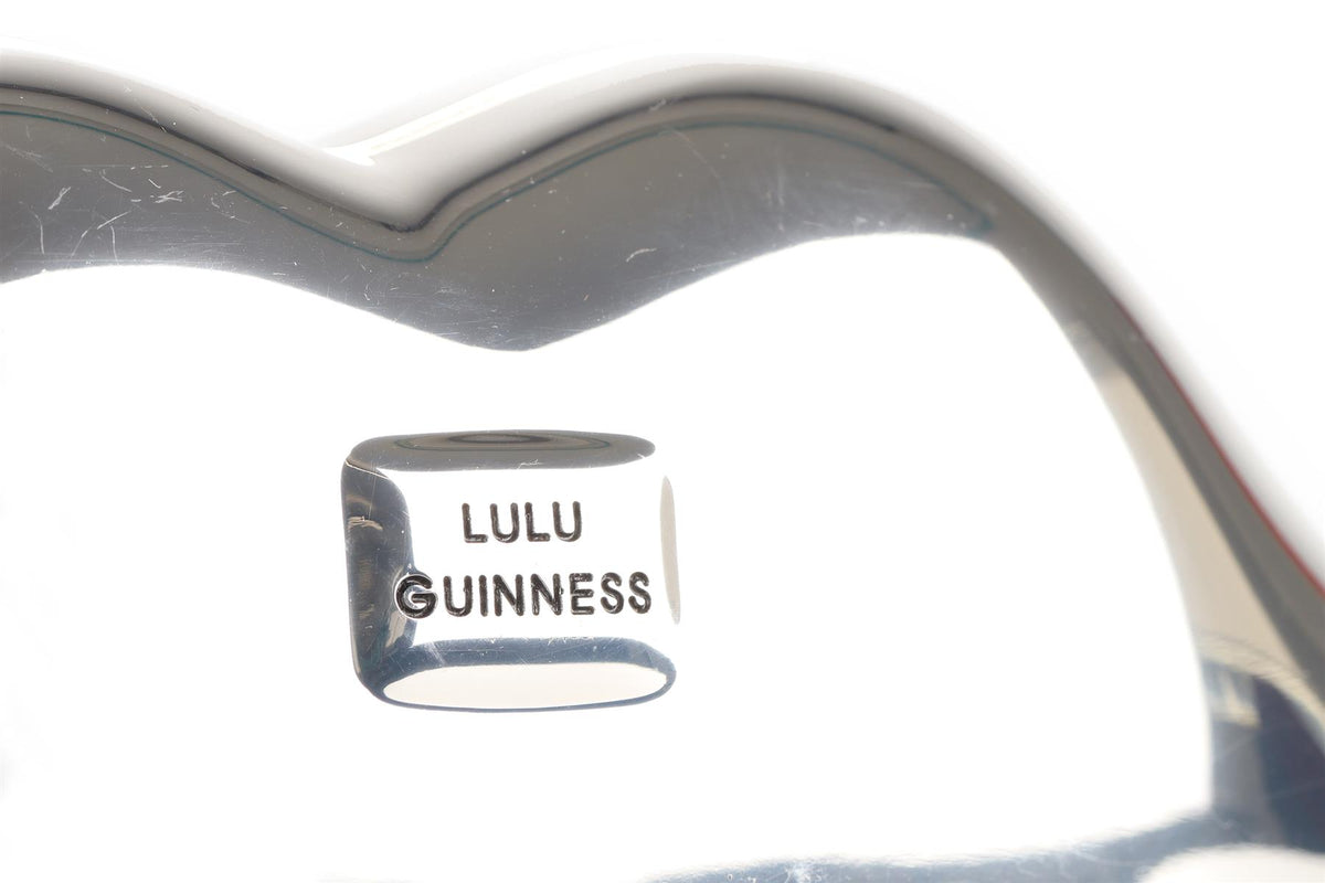 LULU GUINNESS SILVER LIPS CLUTCH