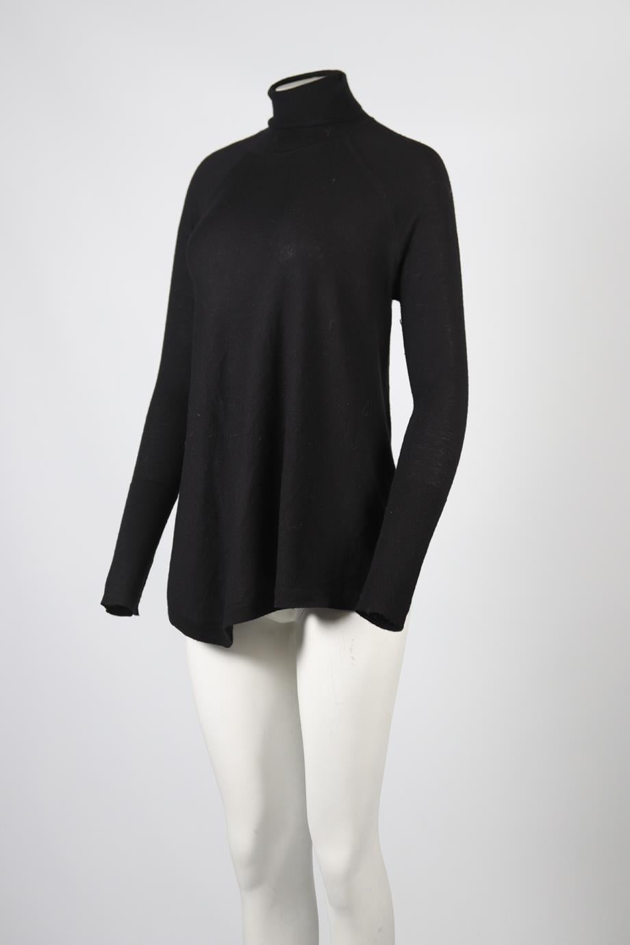 DONNA KAREN CASHMERE ROLL NECK TOP SMALL