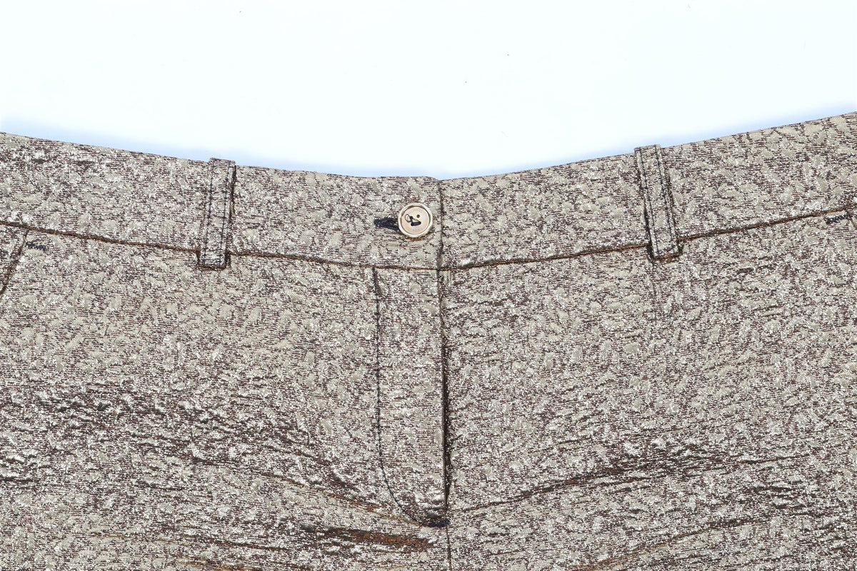 MICHAEL KORS GOLD JACQUARD SHORTS US 4 UK 8