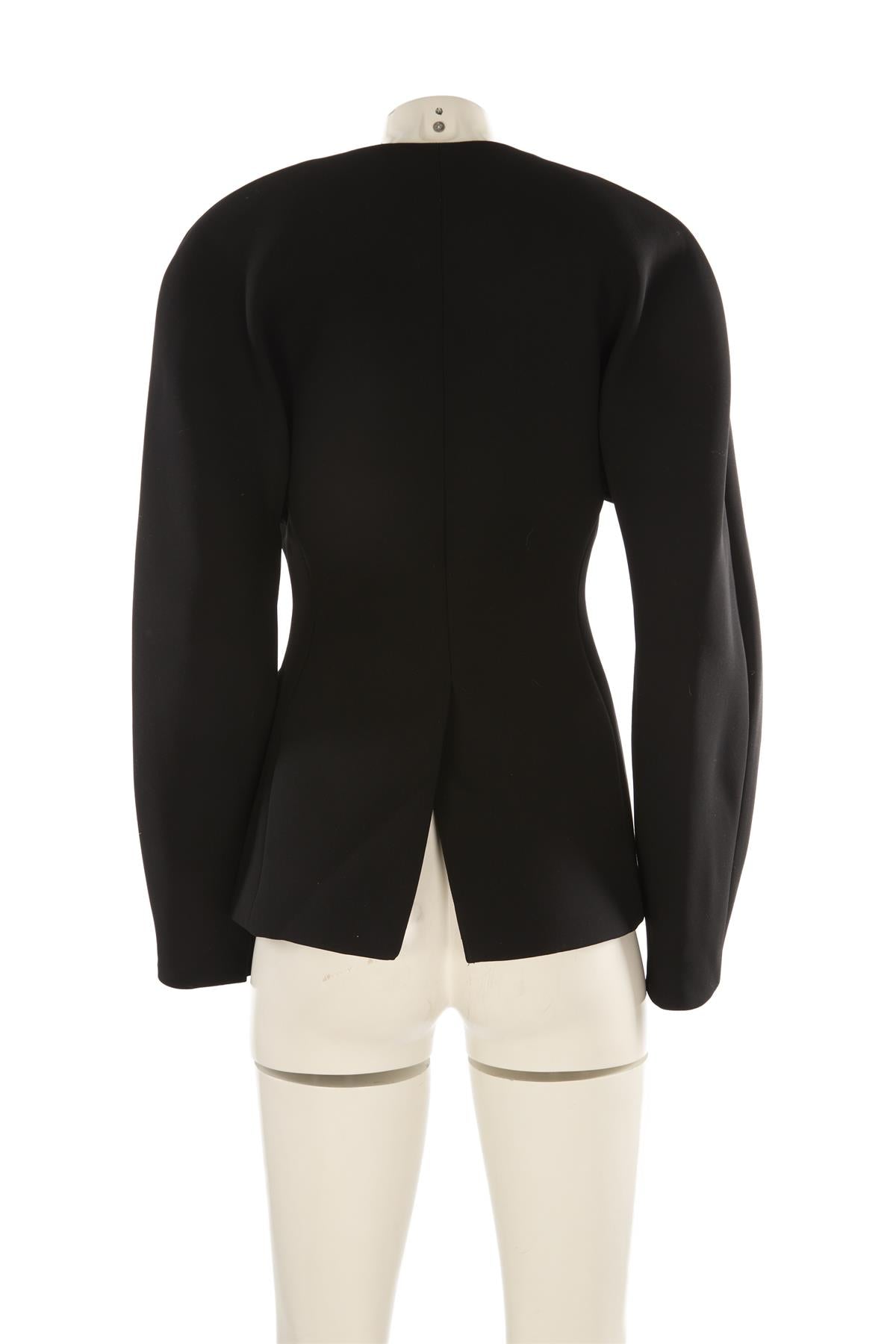 JACQUEMUS BLACK CREPE JACKET FR 36 UK 8