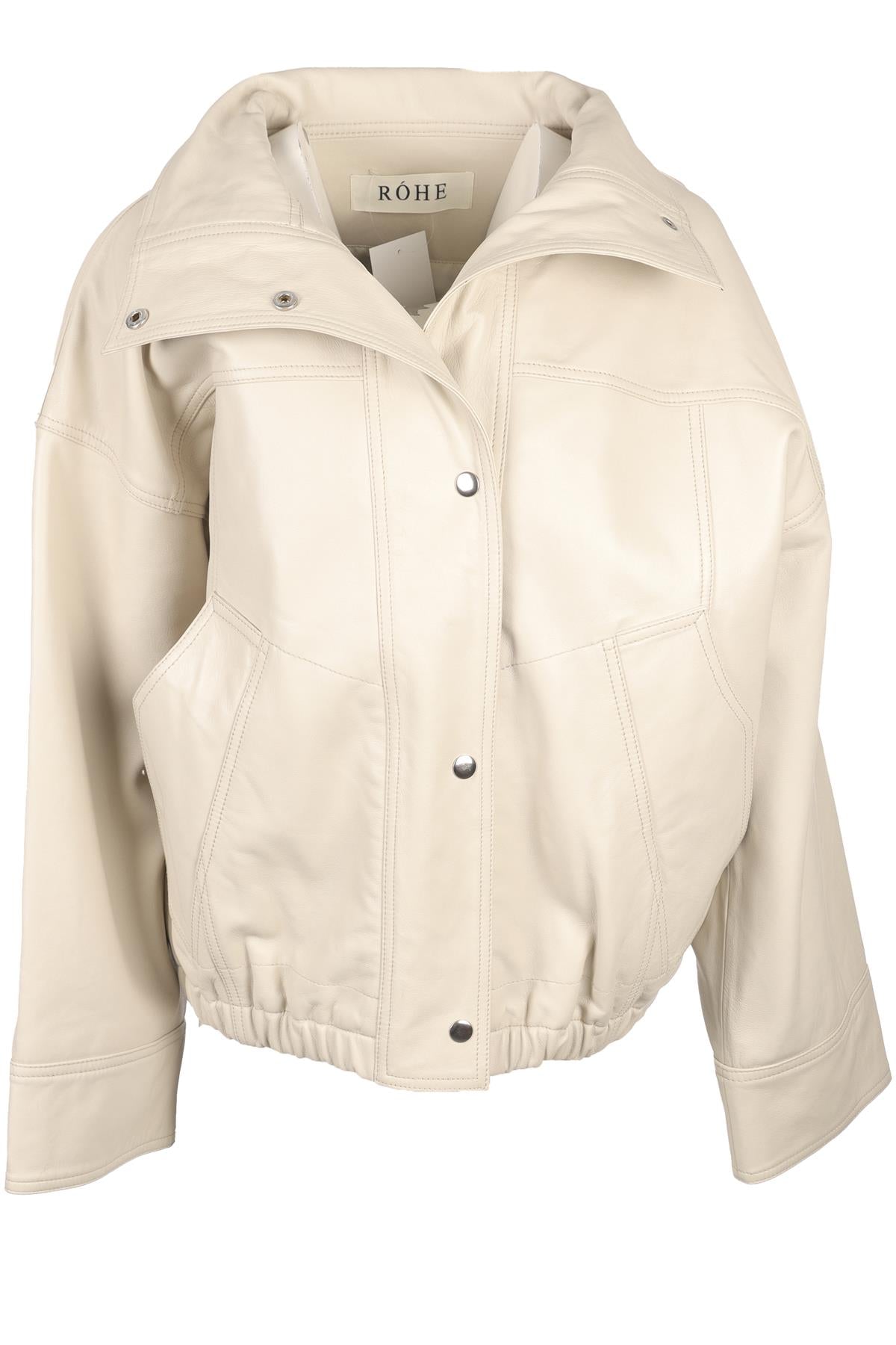 RÓHE ECRU LEATHER JACKET FR 36 UK 8