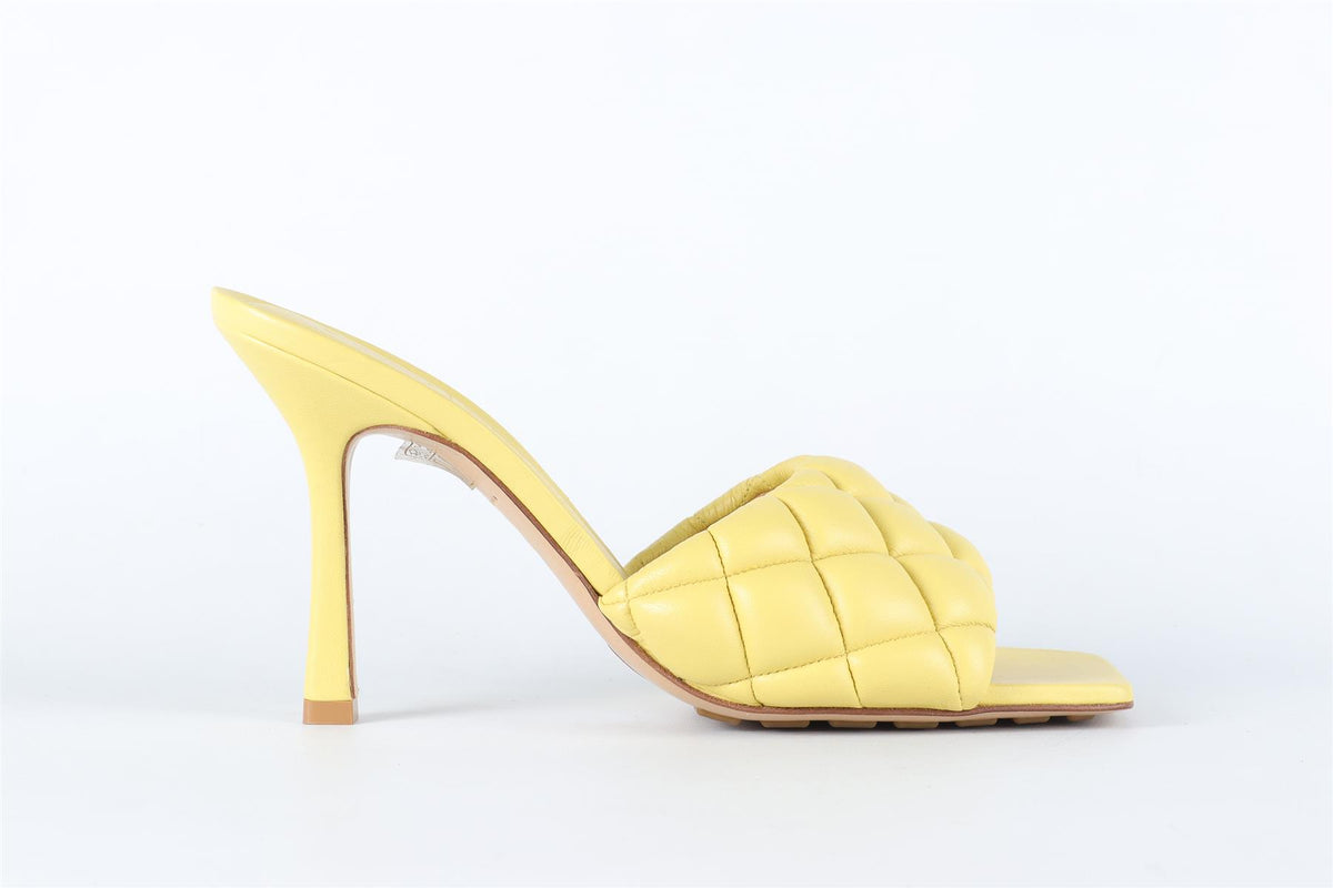 BOTTEGA VENETA YELLOW LEATHER MULES EU 38 UK 5 US 8