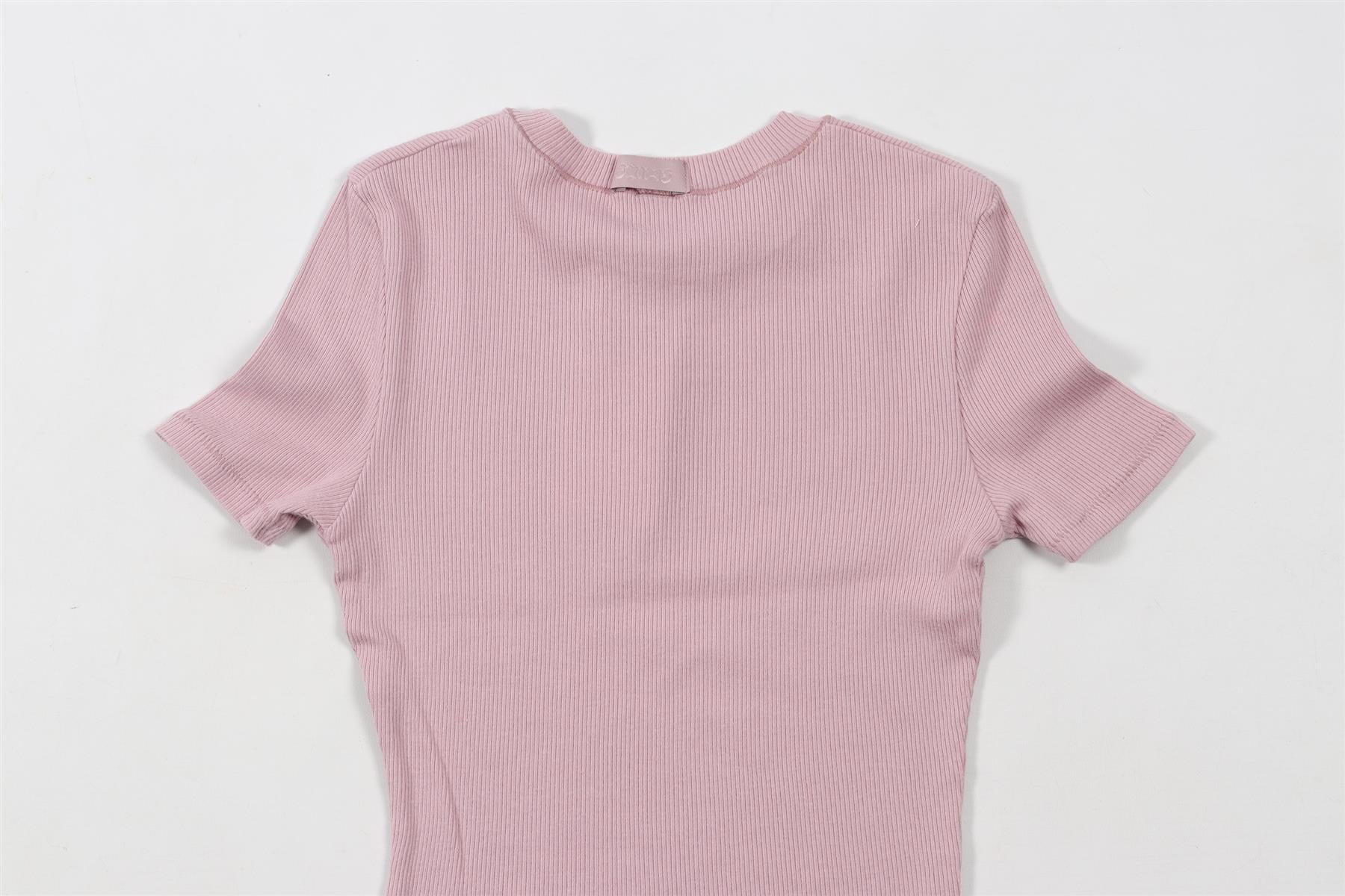 SKIMS PINK COTTON T-SHIRT XXSMALL
