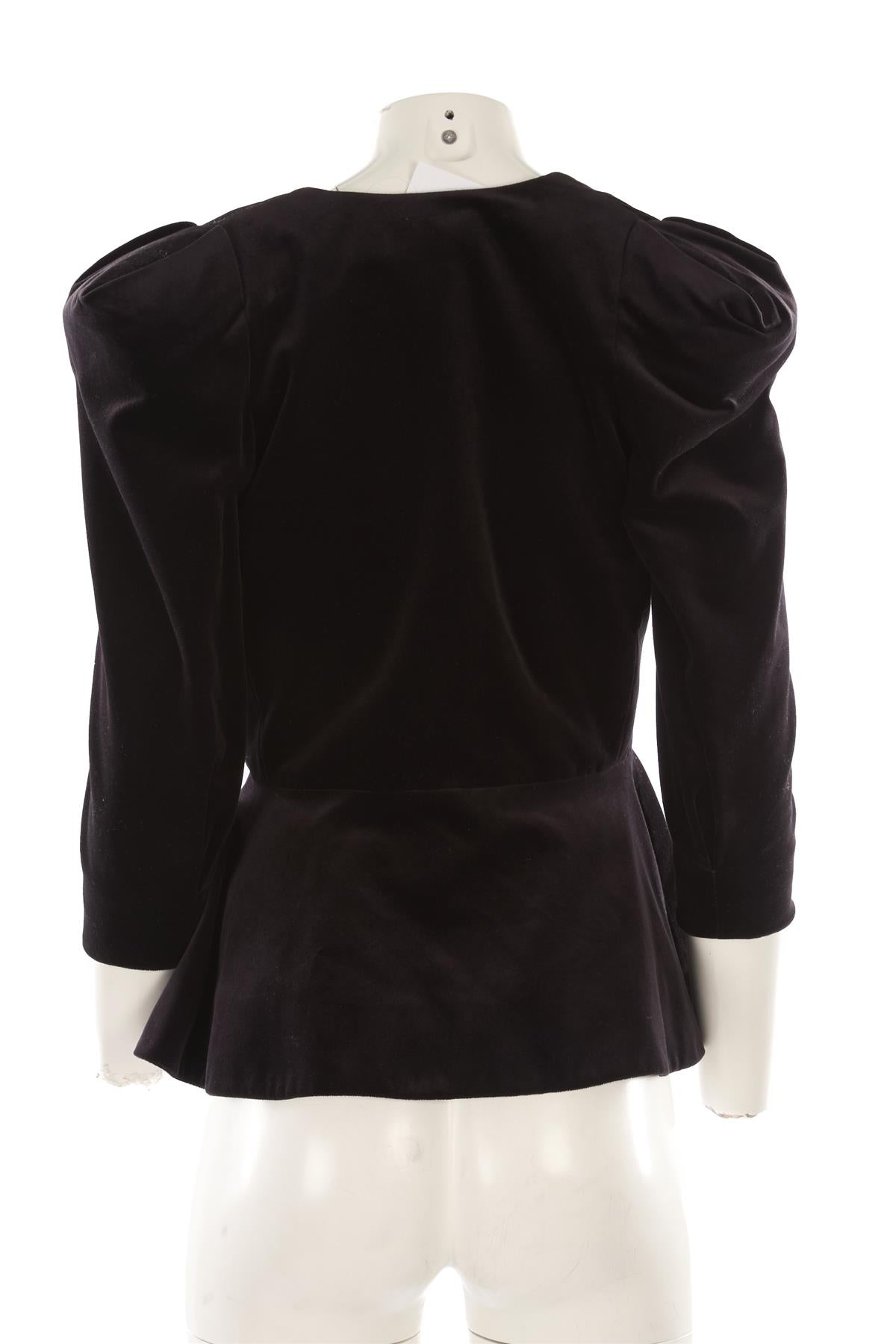 CHLOÉ BLACK VELVET JACKET MEDIUM