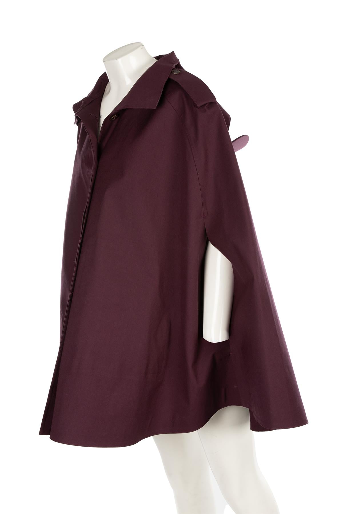 ASPREY PURPLE COTTON CAPE IT 42 UK 10