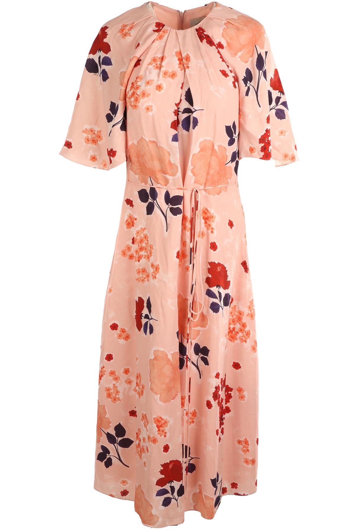 ERDEM PINK SILK MAXI DRESS UK 12
