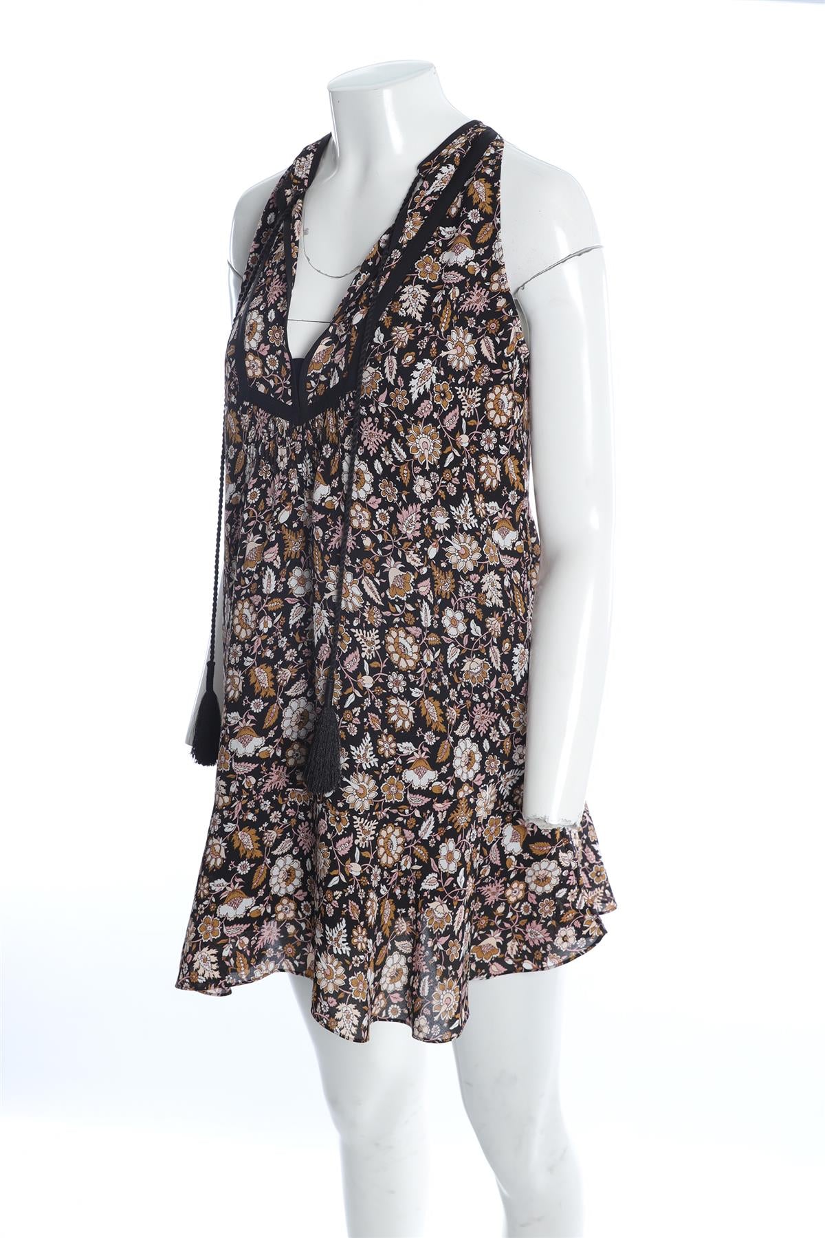 A.L.C BLACK SILK MINI DRESS UK 8