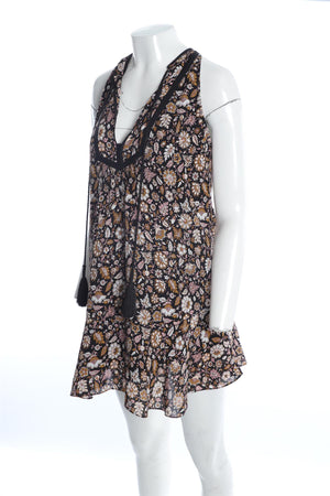 A.L.C BLACK SILK MINI DRESS UK 8