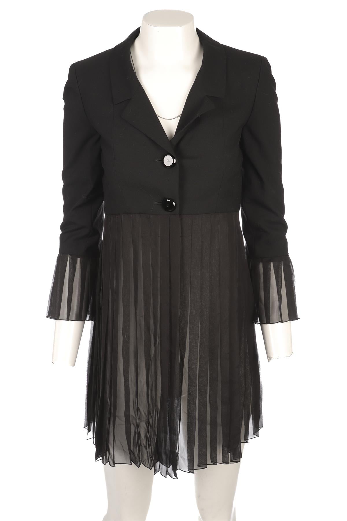 CHANEL BLACK 2001 BLAZER FR 34 UK 6