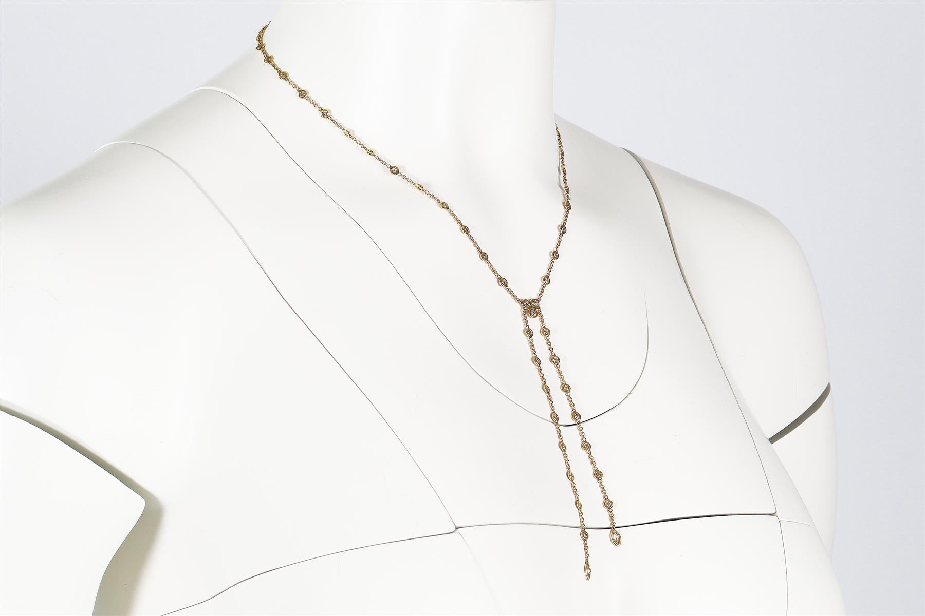 JACQUIE AICHE 14K YELLOW GOLD AND DIAMOND CHAIN NECKLACE