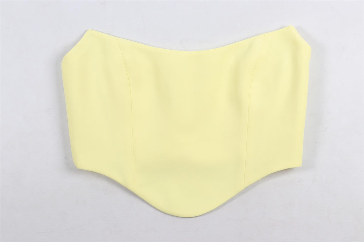 AMANDA UPRICHARD YELLOW CREPE TOP SMALL
