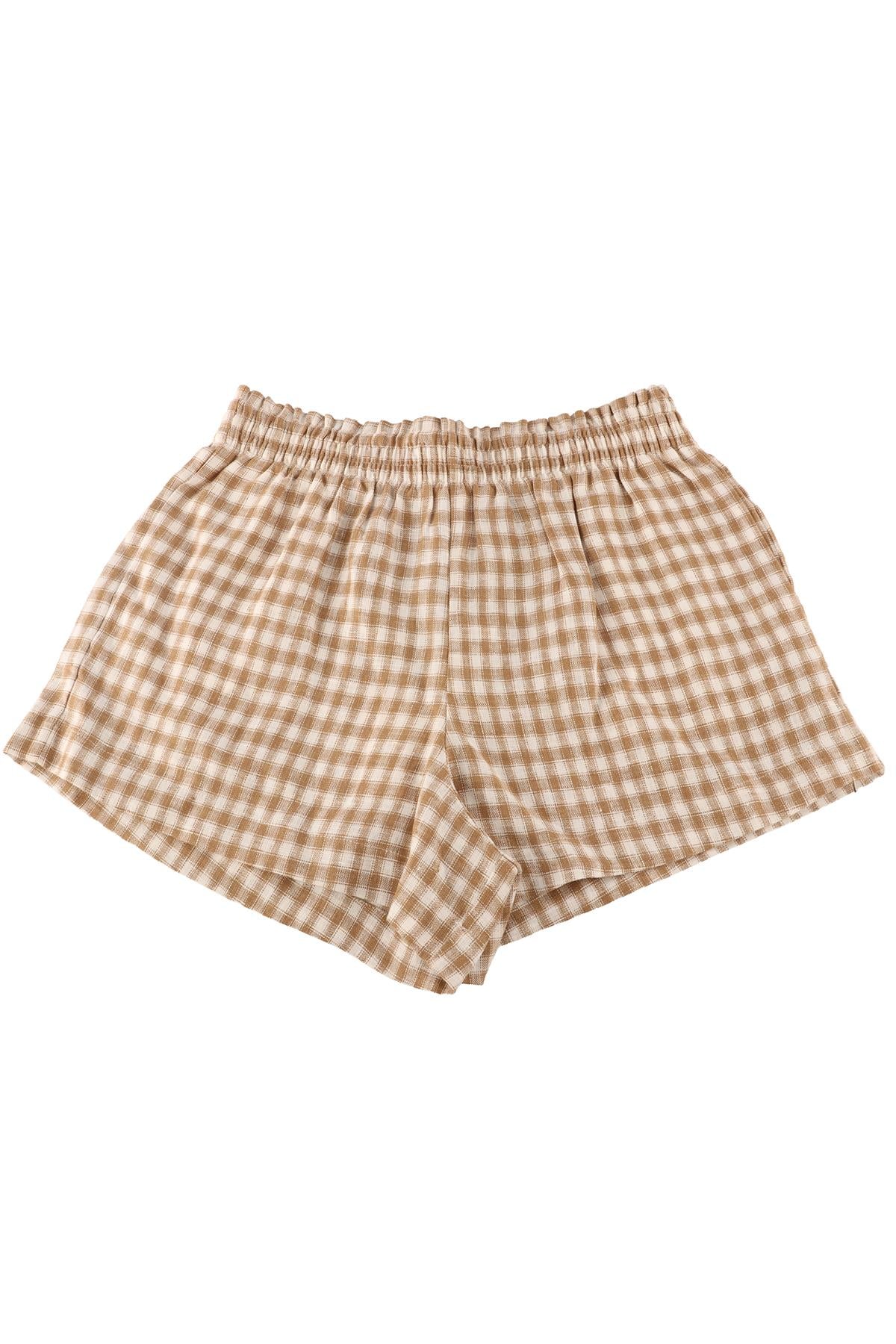 REFORMATION BROWN LINEN SHORTS SMALL