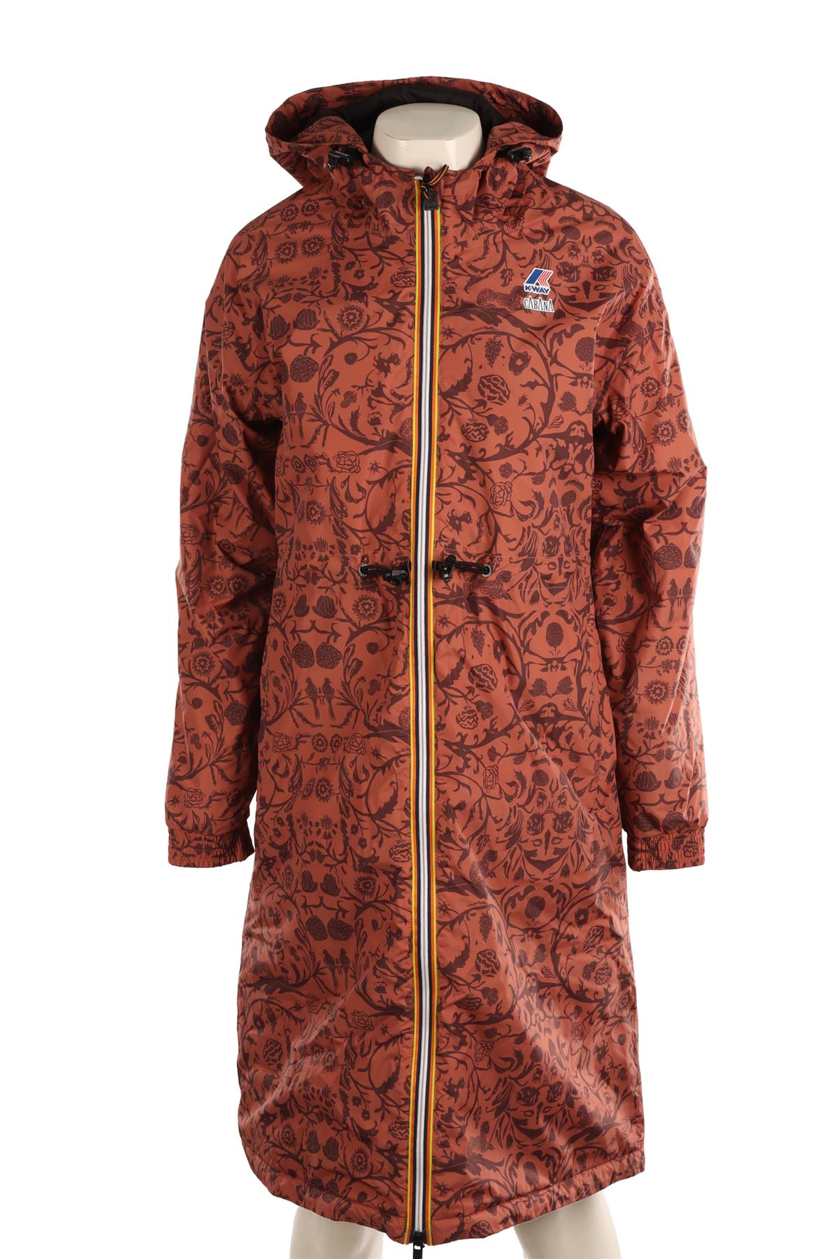 K-WAY + CABANA BROWN PADDED SHELL COAT UK 8