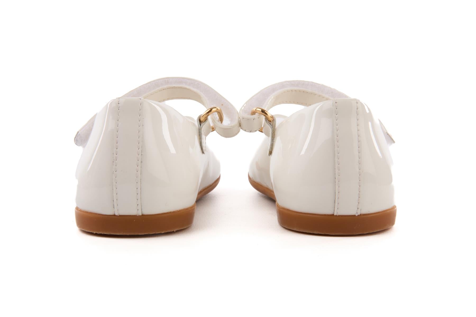 DOLCE & GABBANA WHITE KIDS GIRLS BALLET FLATS EU 20 UK 3 US 4