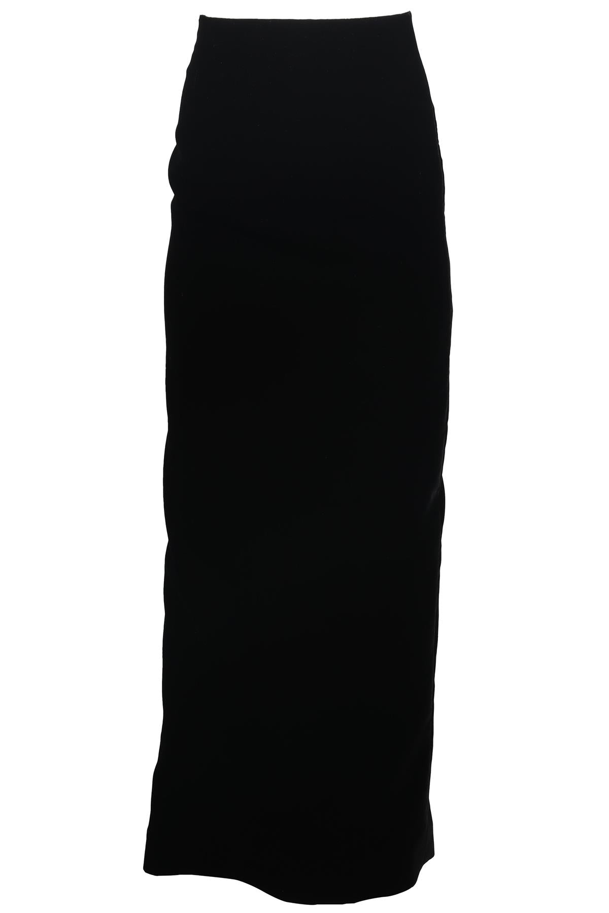 WARDROBE NYC BLACK VELVET MAXI SKIRT XSMALL