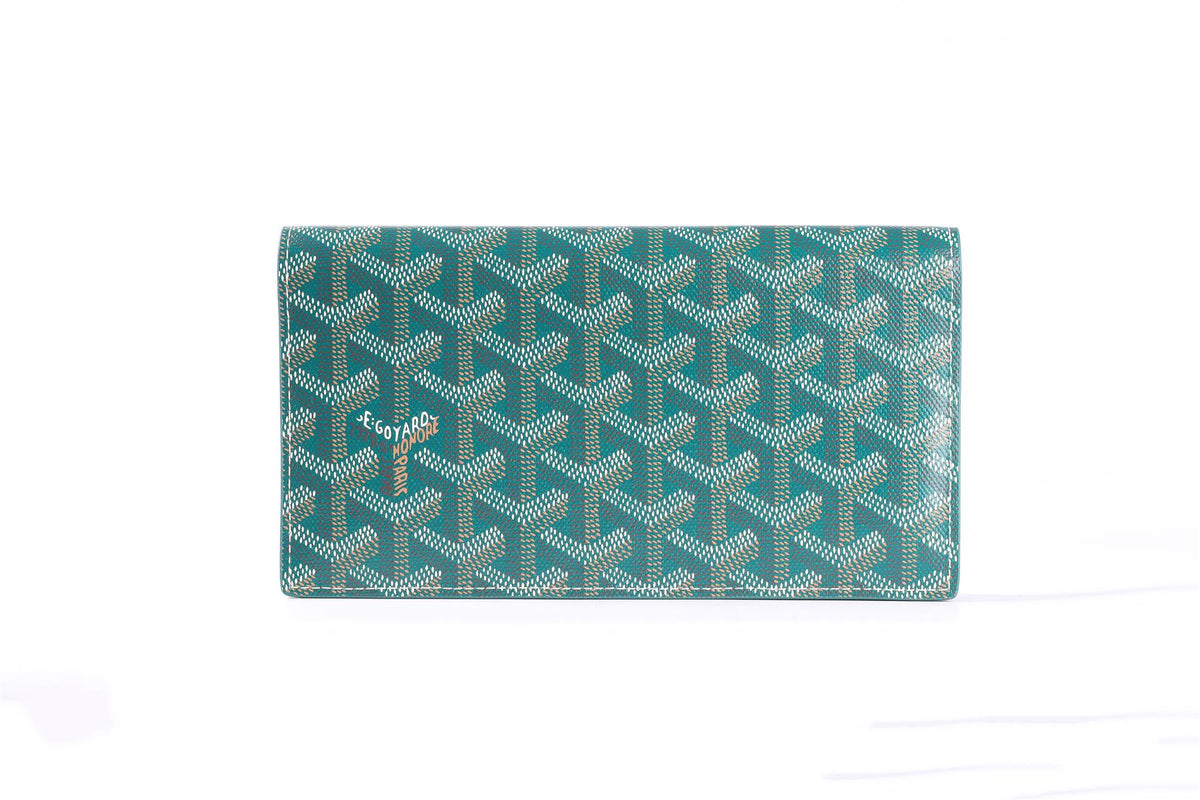 GOYARD GREEN RICHELIEU COATED CANVAS WALLET