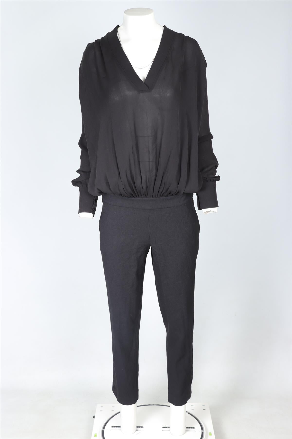 JAY AIR BLACK WOOL JUMPSUIT SMALL