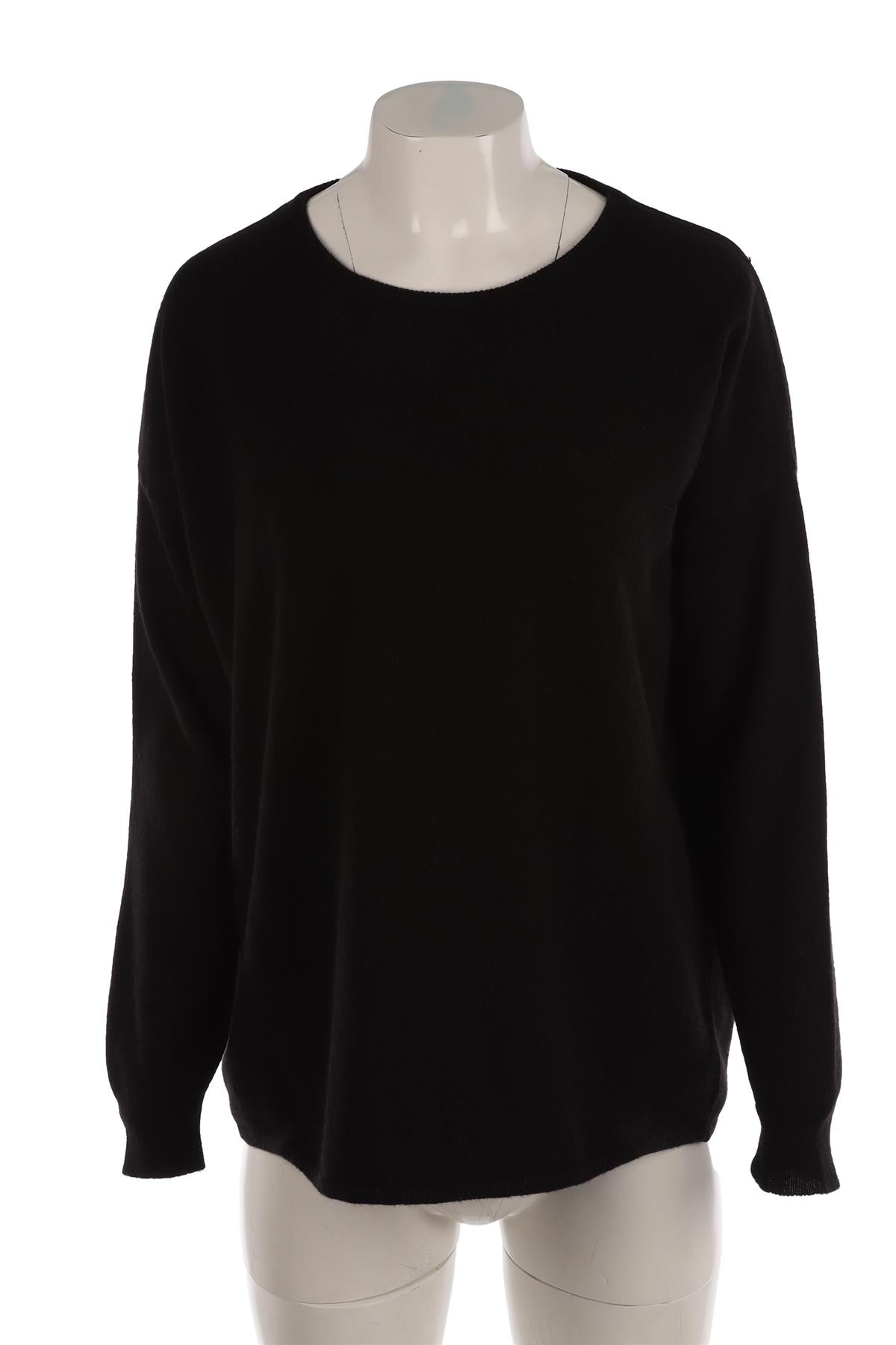 CASHMERITALY BLACK CASHMERE SWEATER MEDIUM