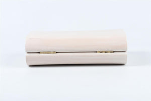 SARAH'S BAG ECRU WOODEN CLUTCH