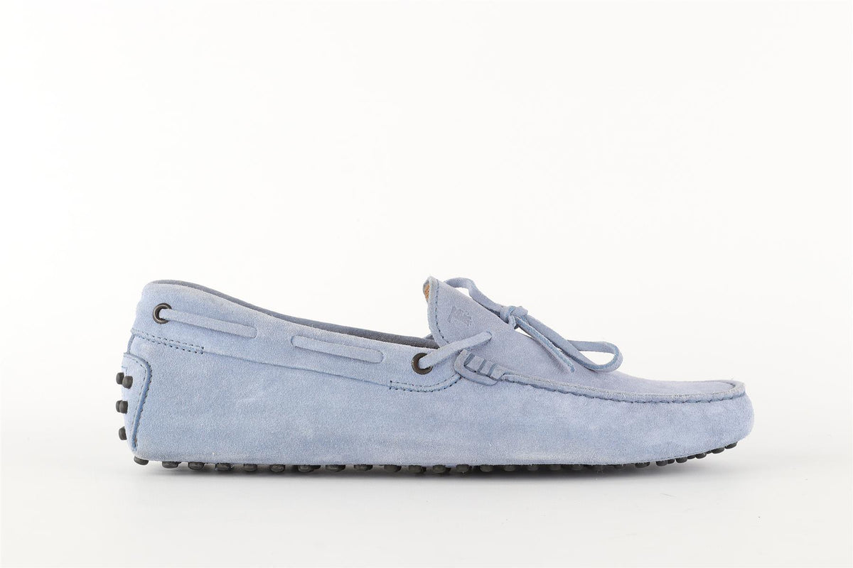 TOD'S BLUE MEN'S SUEDE LOAFERS EU 41.5 UK 7.5 US 8.5