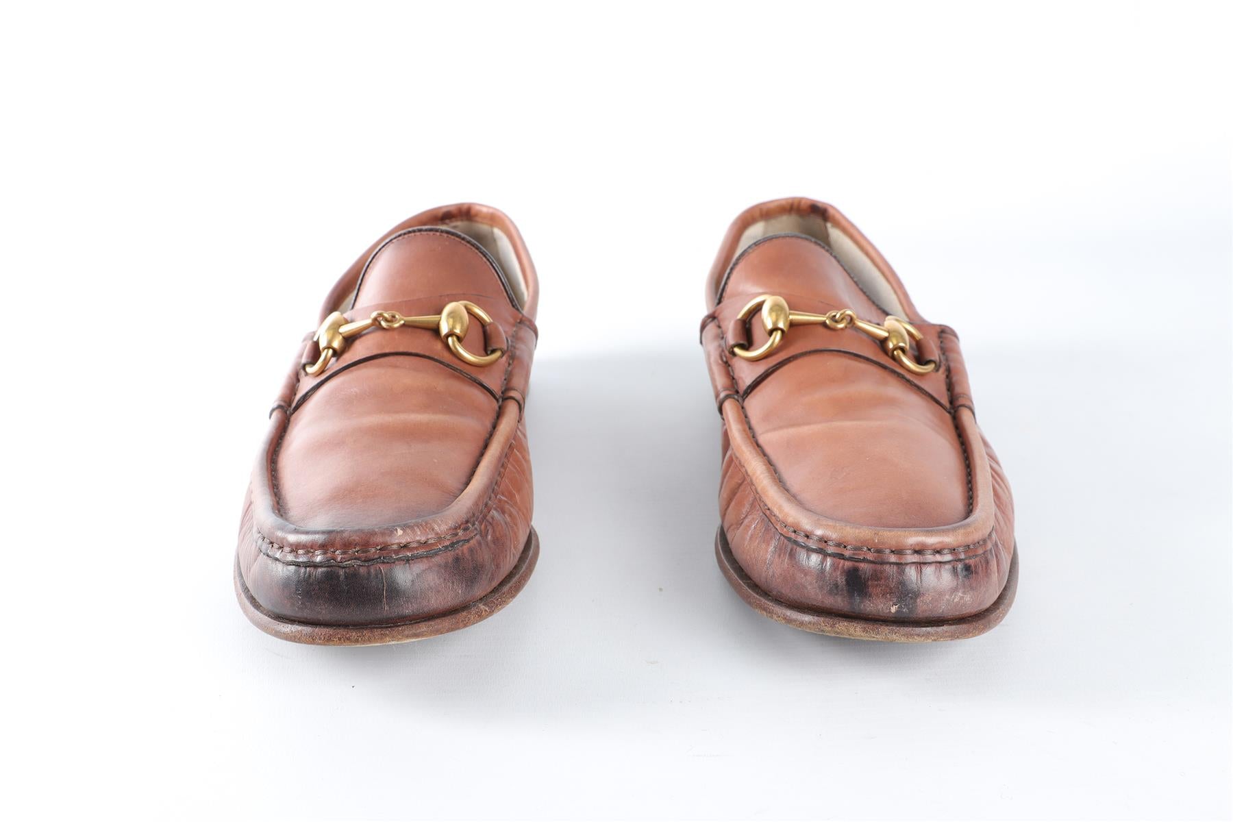 GUCCI BROWN MEN'S 1953 LEATHER LOAFERS UK 7 EU 41 US 8