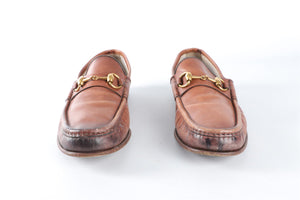 GUCCI BROWN MEN'S 1953 LEATHER LOAFERS UK 7 EU 41 US 8