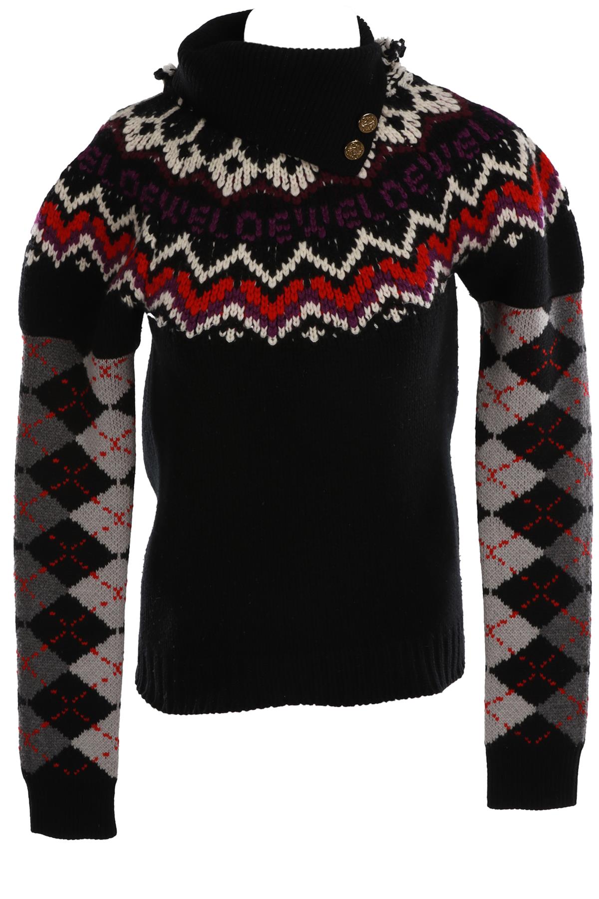 LOEWE BLACK WOOL SWEATER SMALL