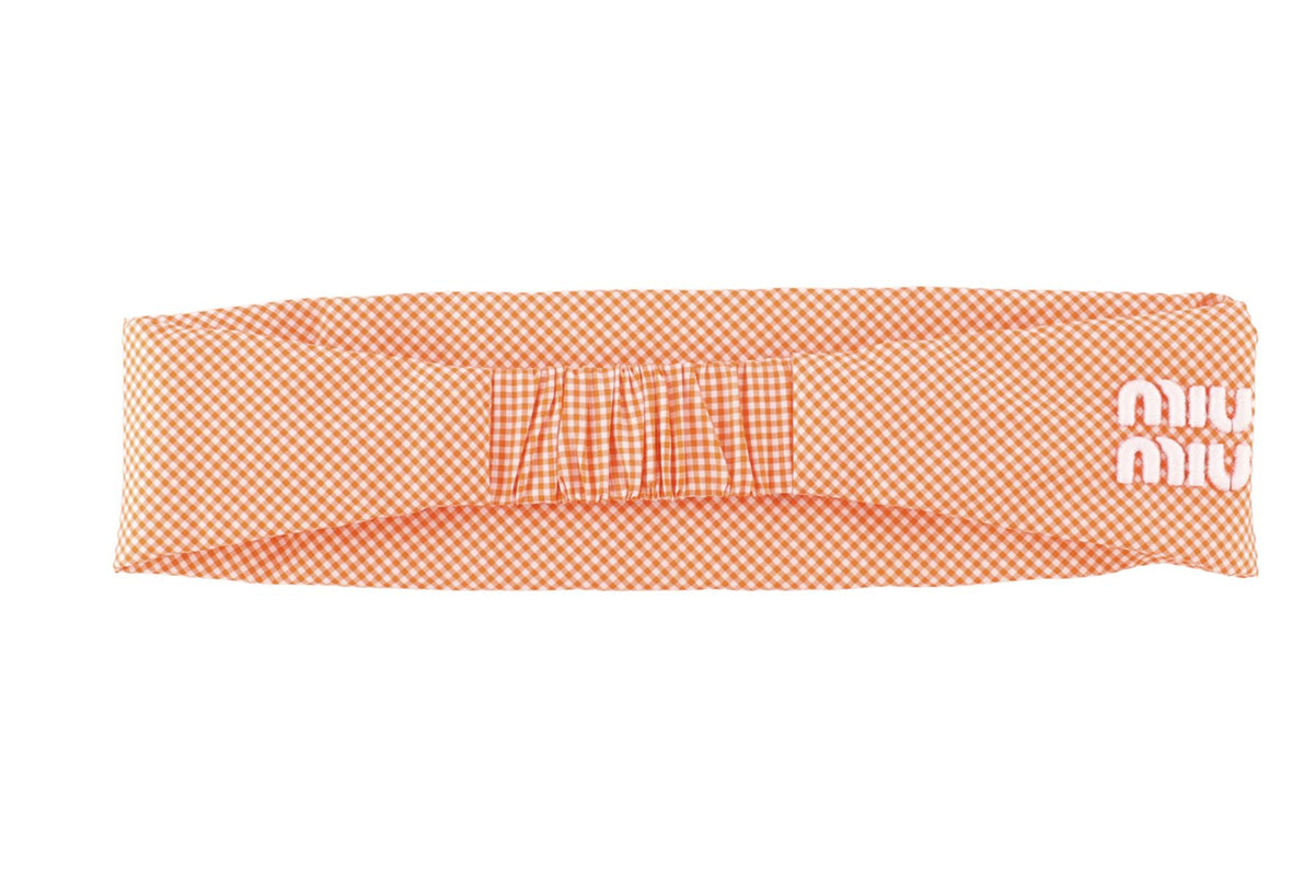 MIU MIU ORANGE COTTON HEADBAND