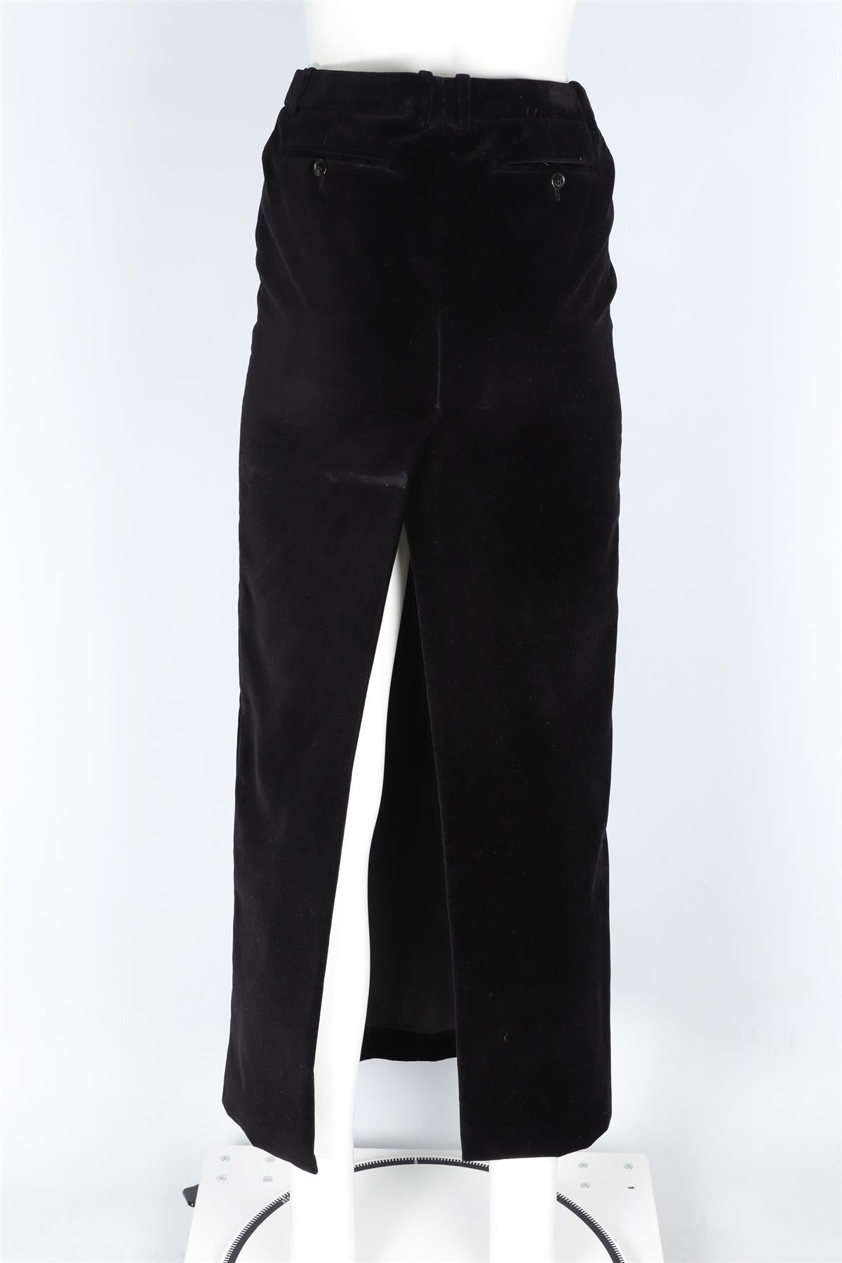 SAINT LAURENT BLACK VELVET MAXI SKIRT FR 36 UK 8