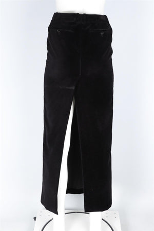 SAINT LAURENT BLACK VELVET MAXI SKIRT FR 36 UK 8