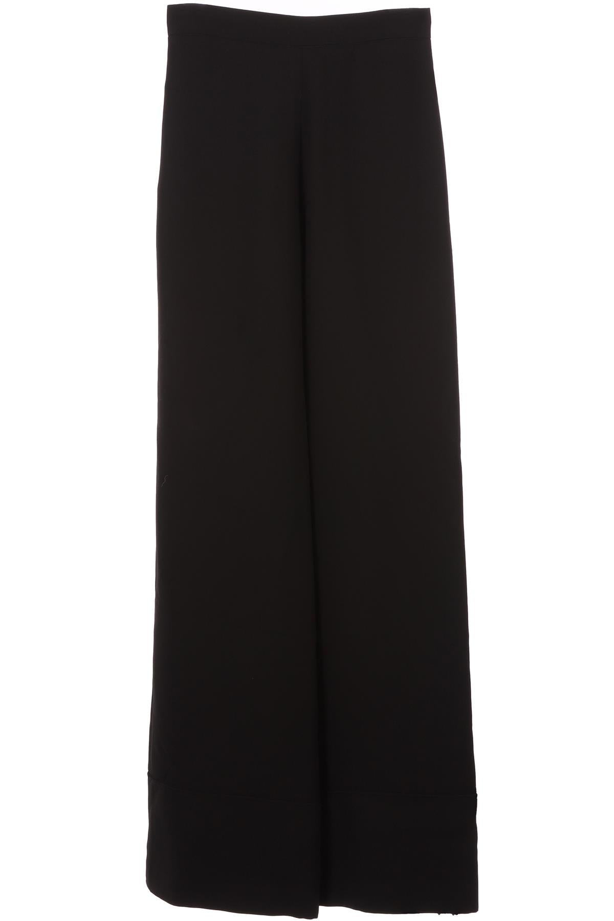 BRANDON MAXWELL BLACK CREPE WIDE LEG PANTS US 2 UK 6