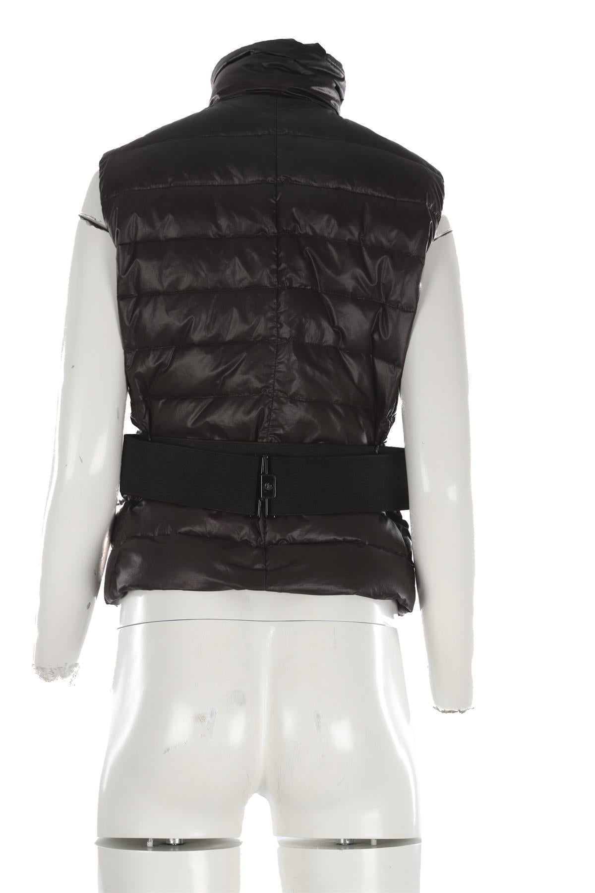 MONCLER GREY PADDED DOWN GILET UK 12