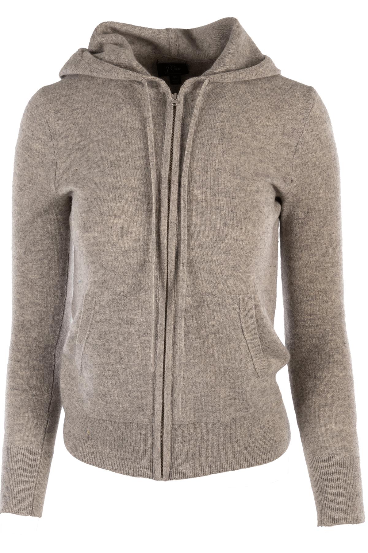 J.CREW GREY CASHMERE HOODIE XSMALL