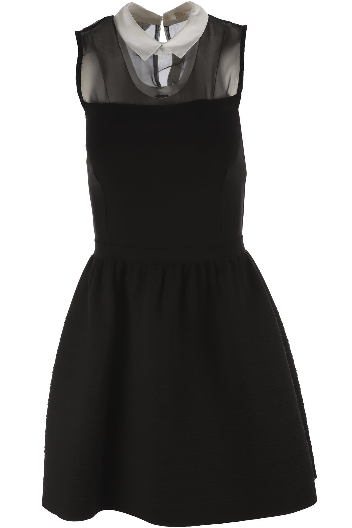 MAJE BLACK SCUBA MINI DRESS UK 8