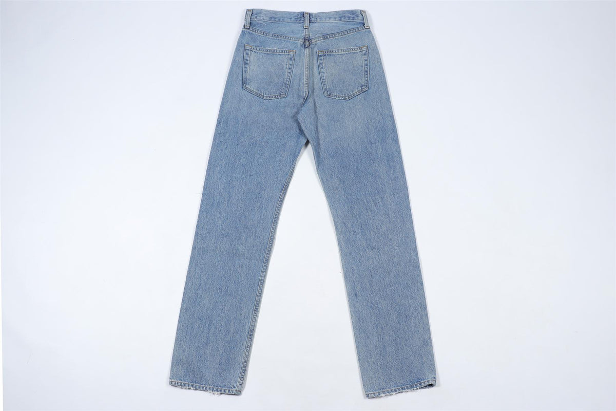 AGOLDE BLUE RIPPED DENIM JEANS W24 UK 6