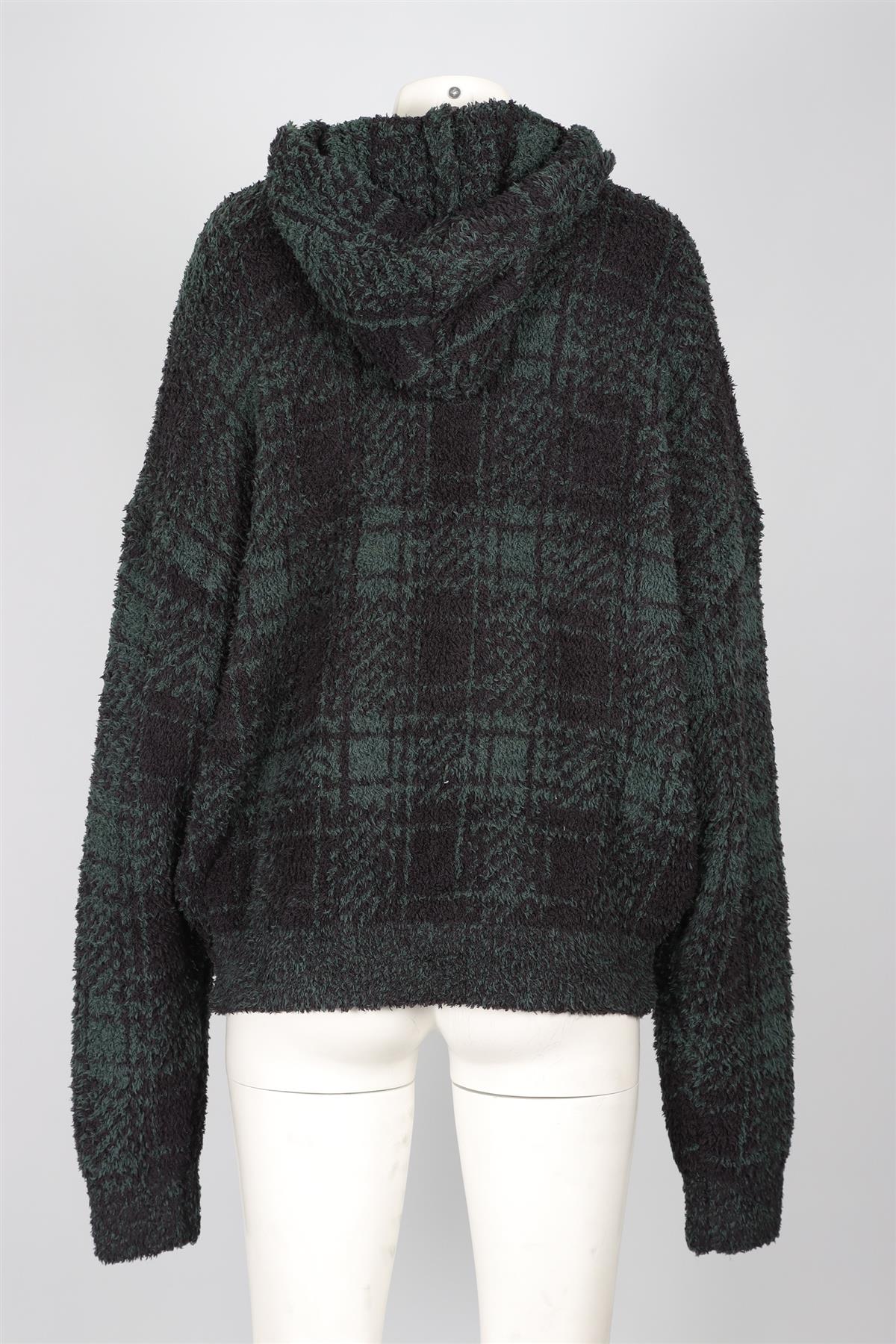 SKIMS GREEN WOOL HOODIE LARGE