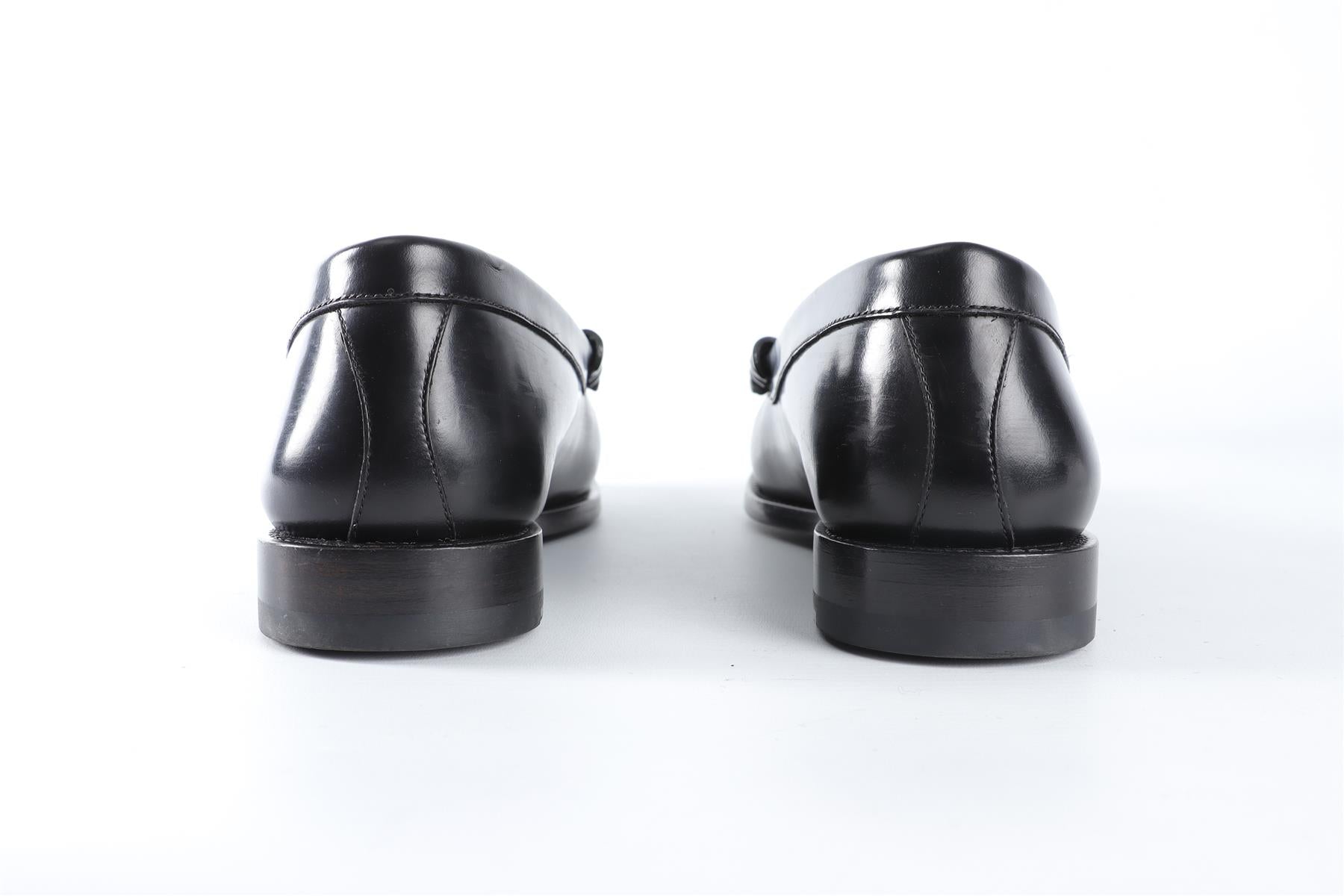 CELINE BLACK MEN'S TRIOMPHE LEATHER LOAFERS EU 41.5 UK 7.5 US 8.5