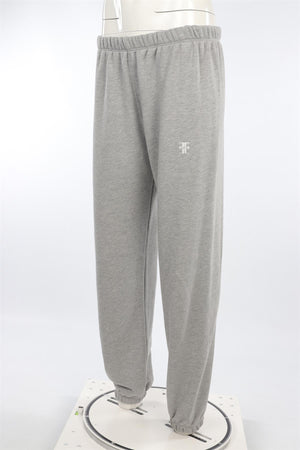 ETERNE GREY COTTON TRACK PANTS LARGE