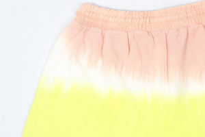 ATM COTTON YELLOW AND PINK TIE DYE SHORTS SMALL